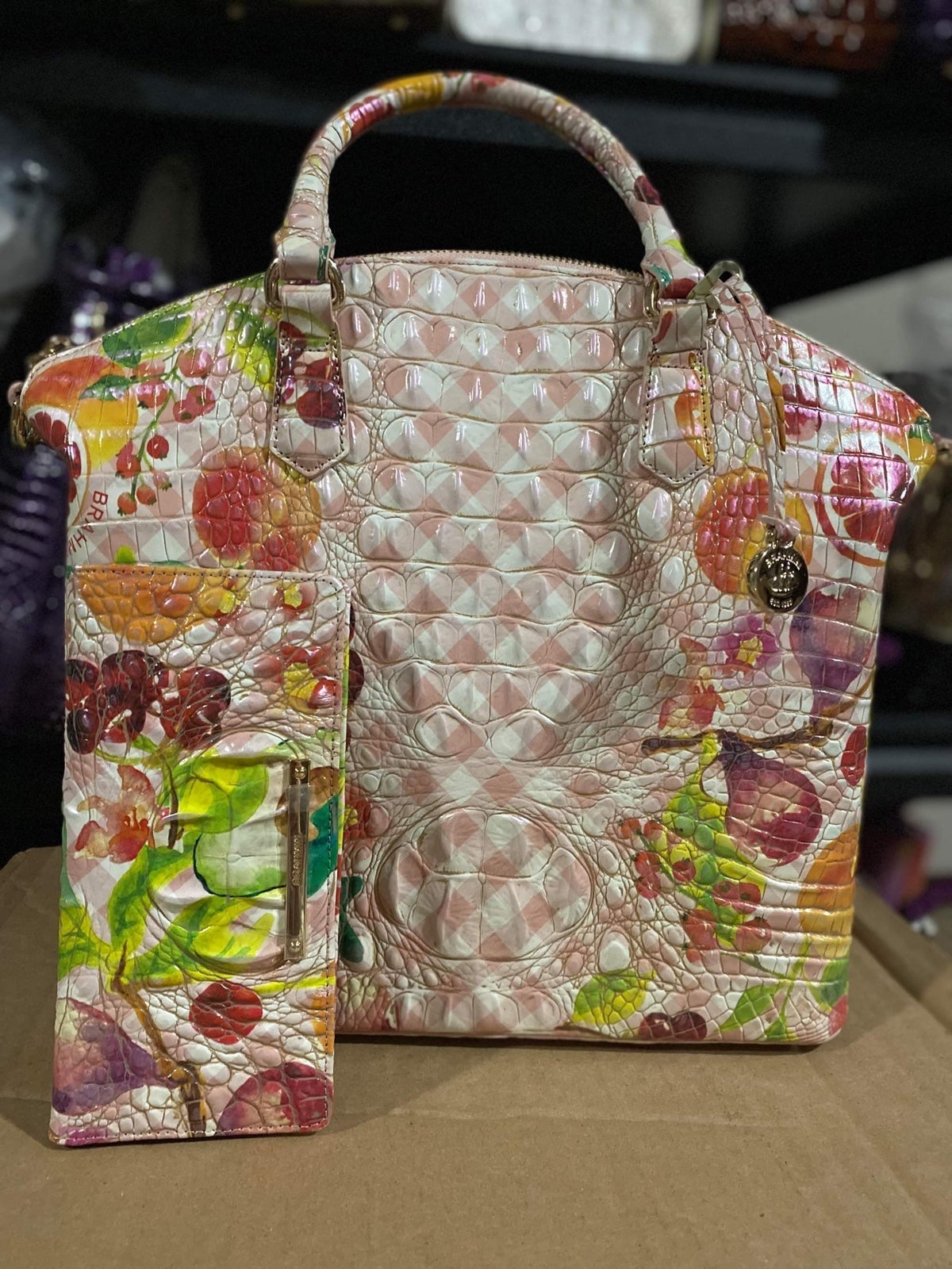 Brahmin Duxbury Fruit salad and matching wallet