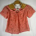 BAILEY/44 MONKEY PRINT SHORT SLEEVE HALTER SALMON TOP SIZE Large Blouse