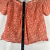 BAILEY/44 MONKEY PRINT SHORT SLEEVE HALTER SALMON TOP SIZE Large Blouse