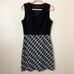 Theory Dress Womens Size 8 Black White Ranied Bixion Plaid Wool Blend Knit Mini