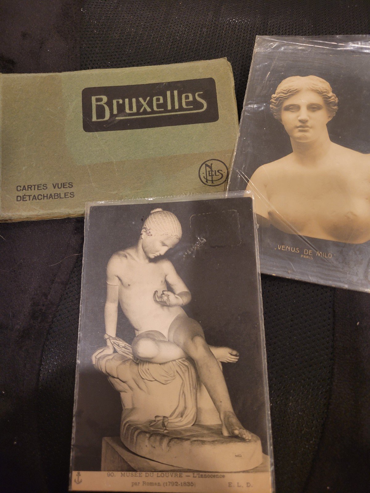 Antique postcard book lot 1900 Paris