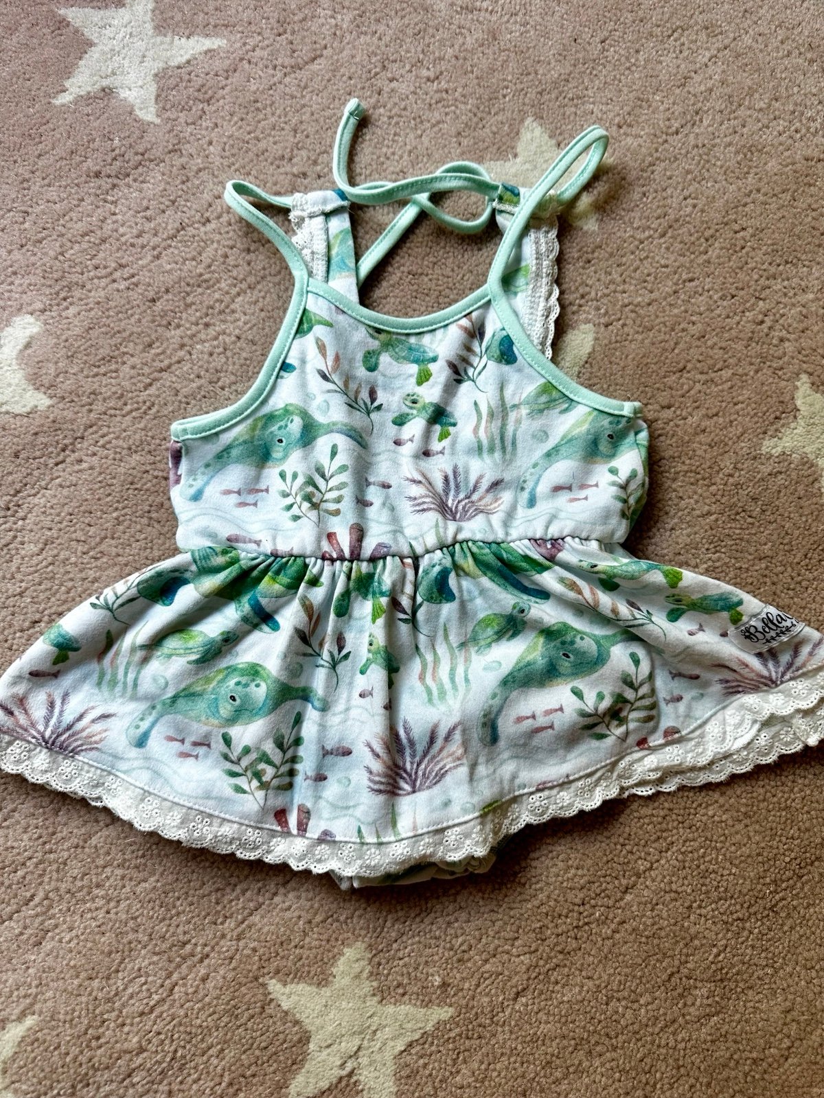 Bella & Omi turtle romper 18/24