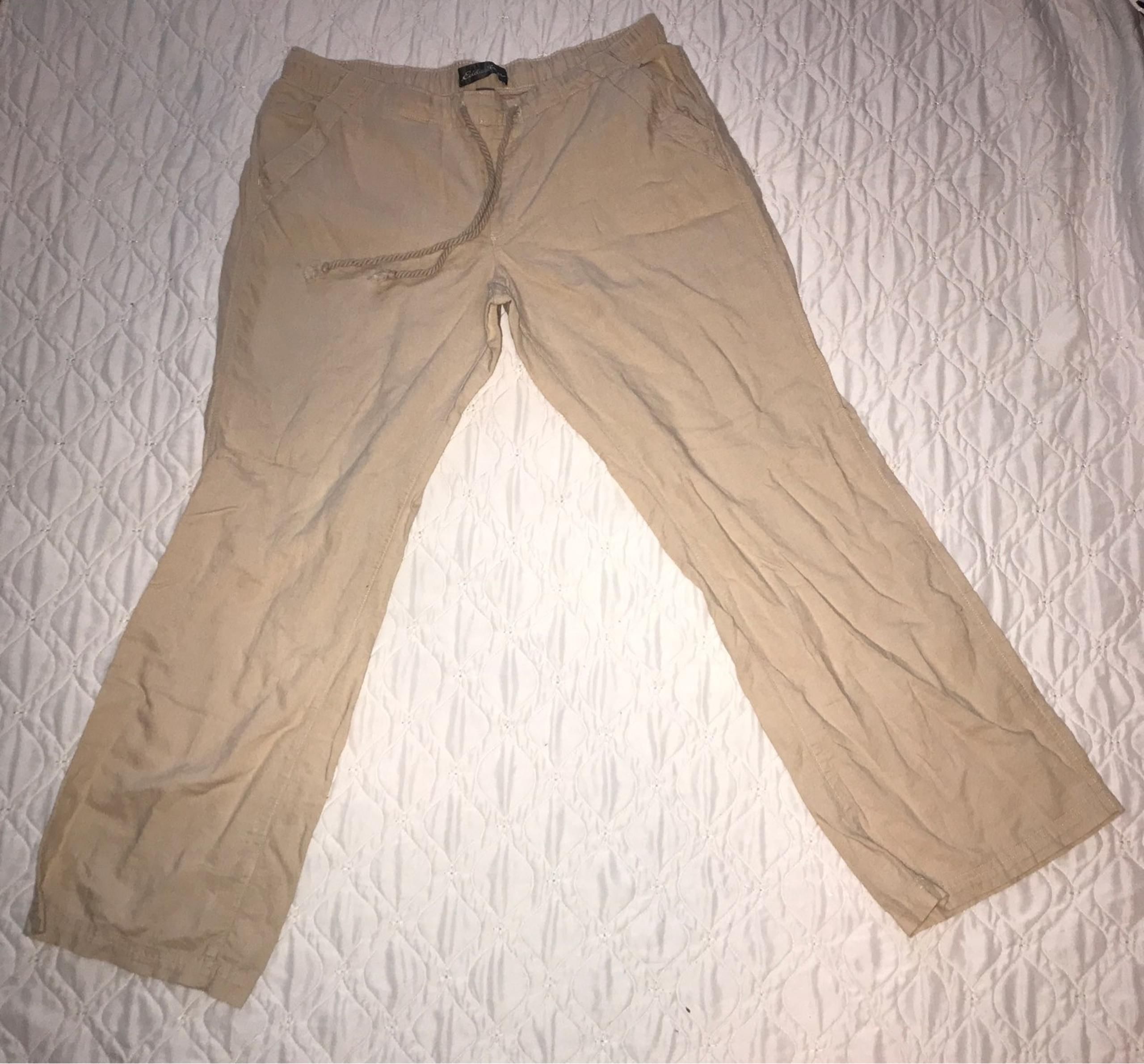 Womens Eddie Bauer Linen Pants size Large