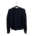 J.Crew Navy Crewneck Sweatshirt Crystal Sequin Embellished Collar Collar Size M