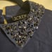 J.Crew Navy Crewneck Sweatshirt Crystal Sequin Embellished Collar Collar Size M