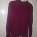 Lands' End Women's Cable Knit Red Sweater - M
