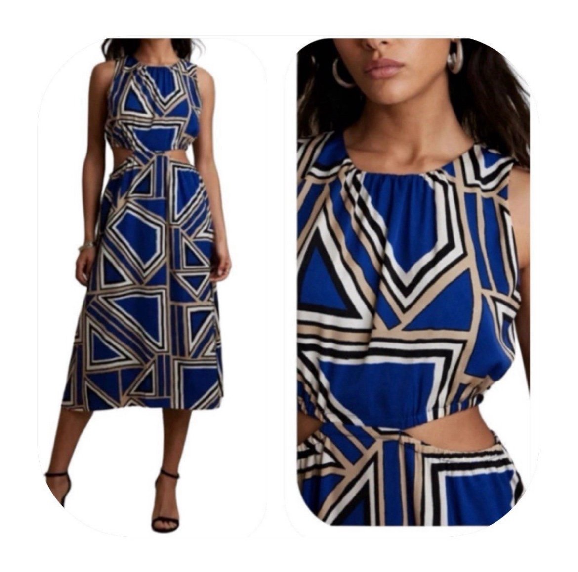 NWT Banana Republic petite XL cut out midi dress 130 original price