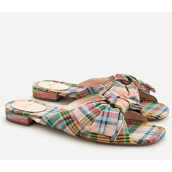 {J. Crew} Abbie Bow Scandals in Ribbon Plaid 9.5