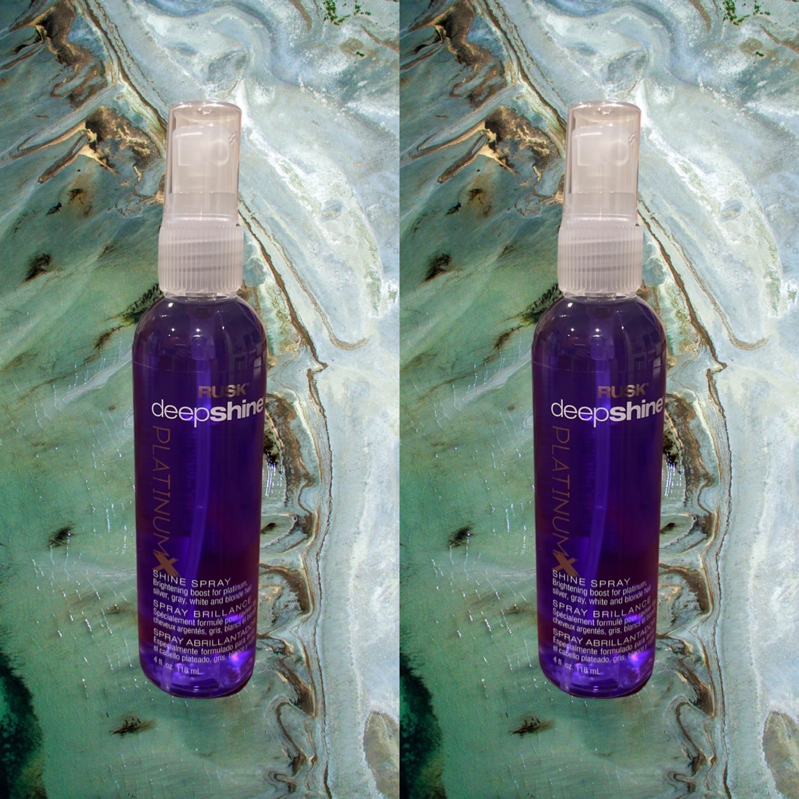 Rusk Deepshine Platinum Shine Spray 4 oz 2 units