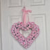 Handmade Pink heart shape Valentine's Day wreath Spring wreath rose wreath