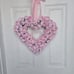 Handmade Pink heart shape Valentine's Day wreath Spring wreath rose wreath