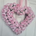 Handmade Pink heart shape Valentine's Day wreath Spring wreath rose wreath