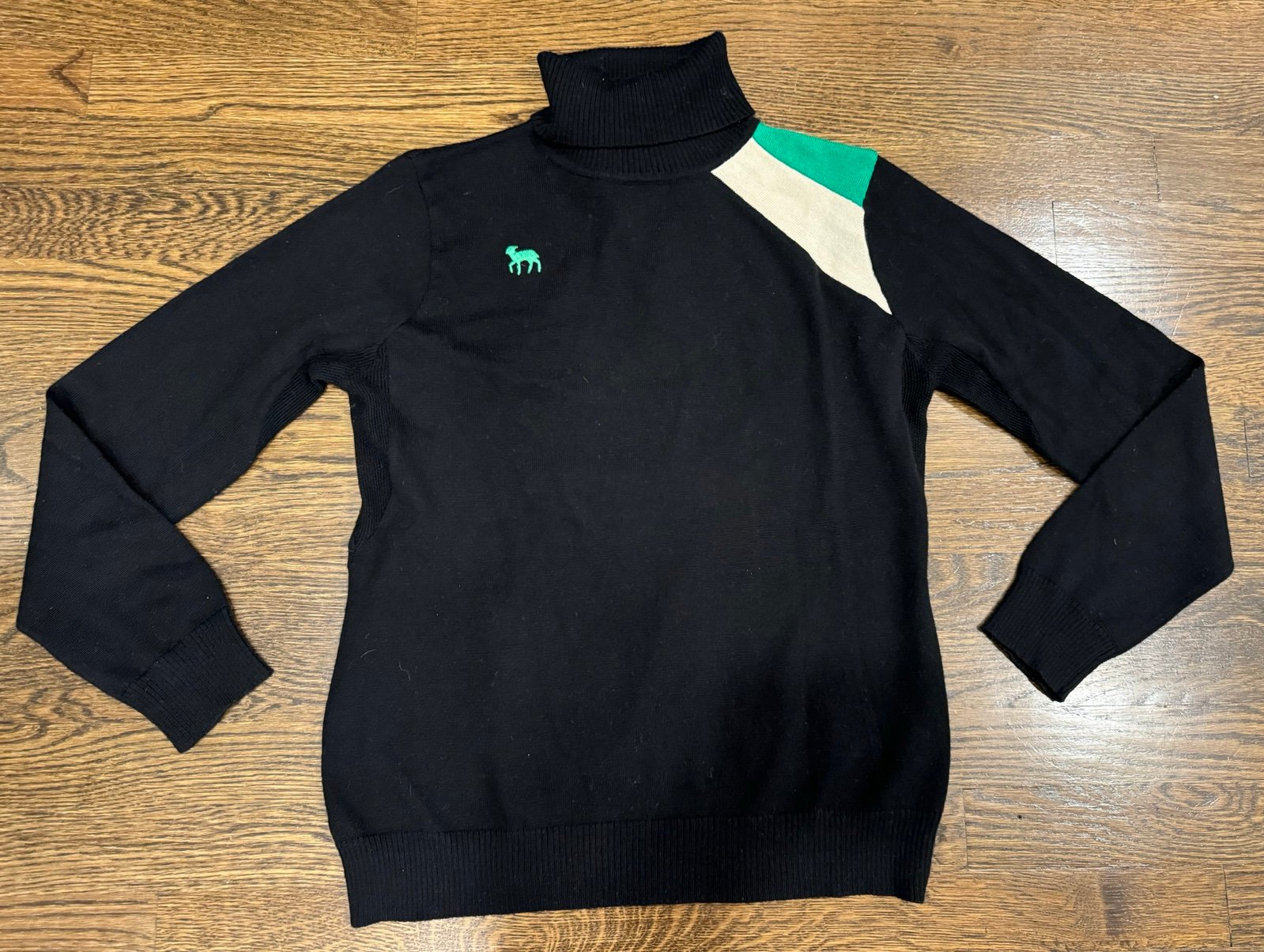 LAMB Gwen Stefani Sweater Size XL Womens Black Turtleneck Wool Long Sleeve
