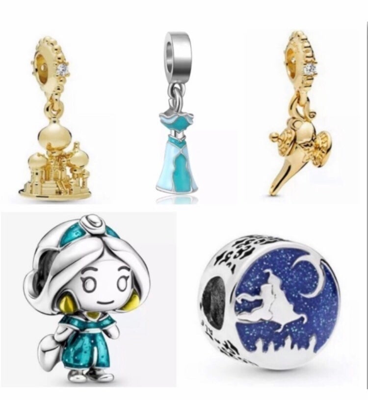 5 Charms Aladdin & Jasmine Collection Charm For Pandora Bracelet