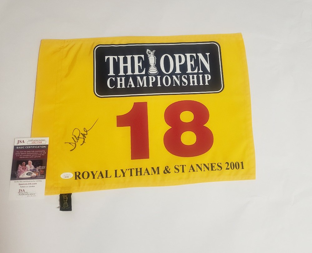 David Duval signed British Open Pin Flag
