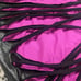 Women's Vintage Rare Bodycon Festival Rave Pink Black Cutout Mini Dress Size L
