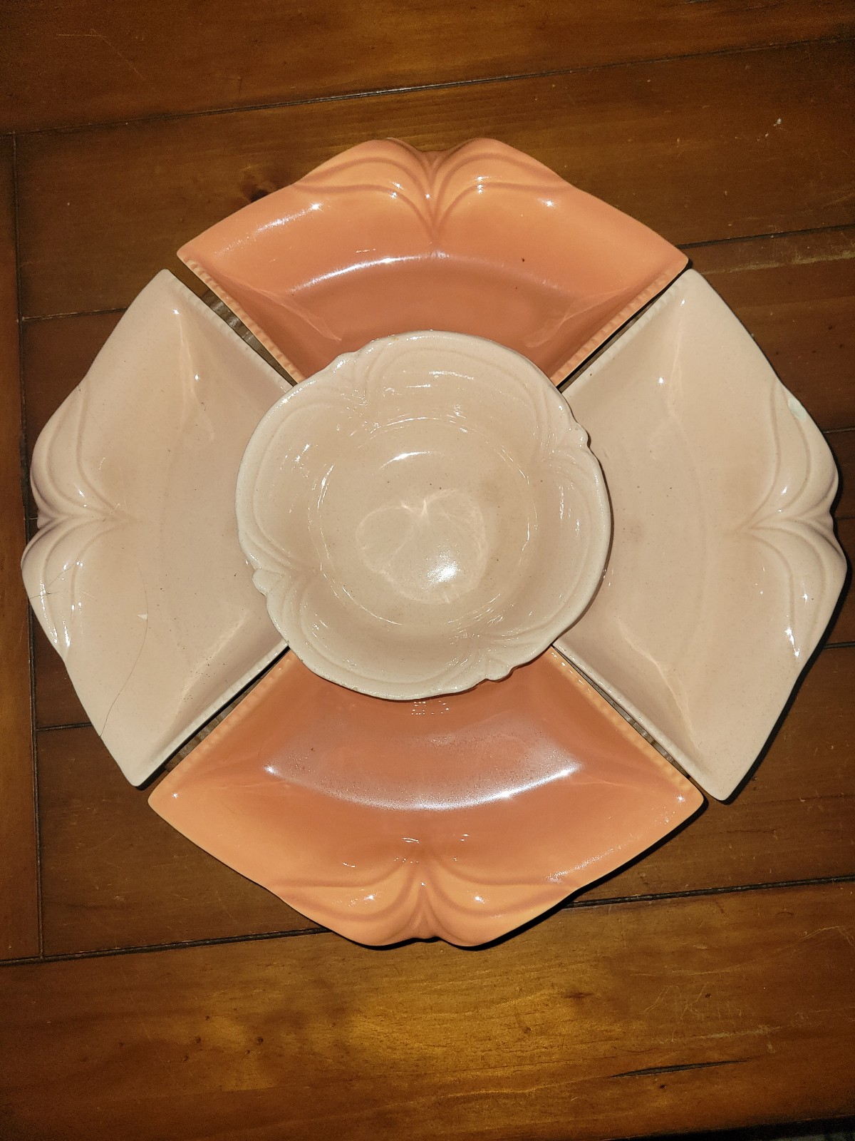 Mcm Vintage lazy susan relish dish