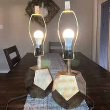 Gold Geometric Lamps