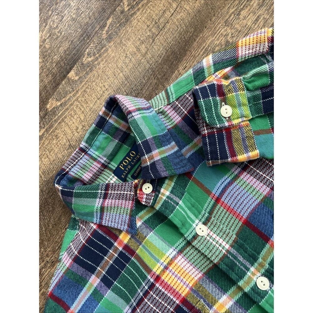 Polo Ralph Lauren Classic Fit Plaid Flannel Workshirt Multicolor Medium