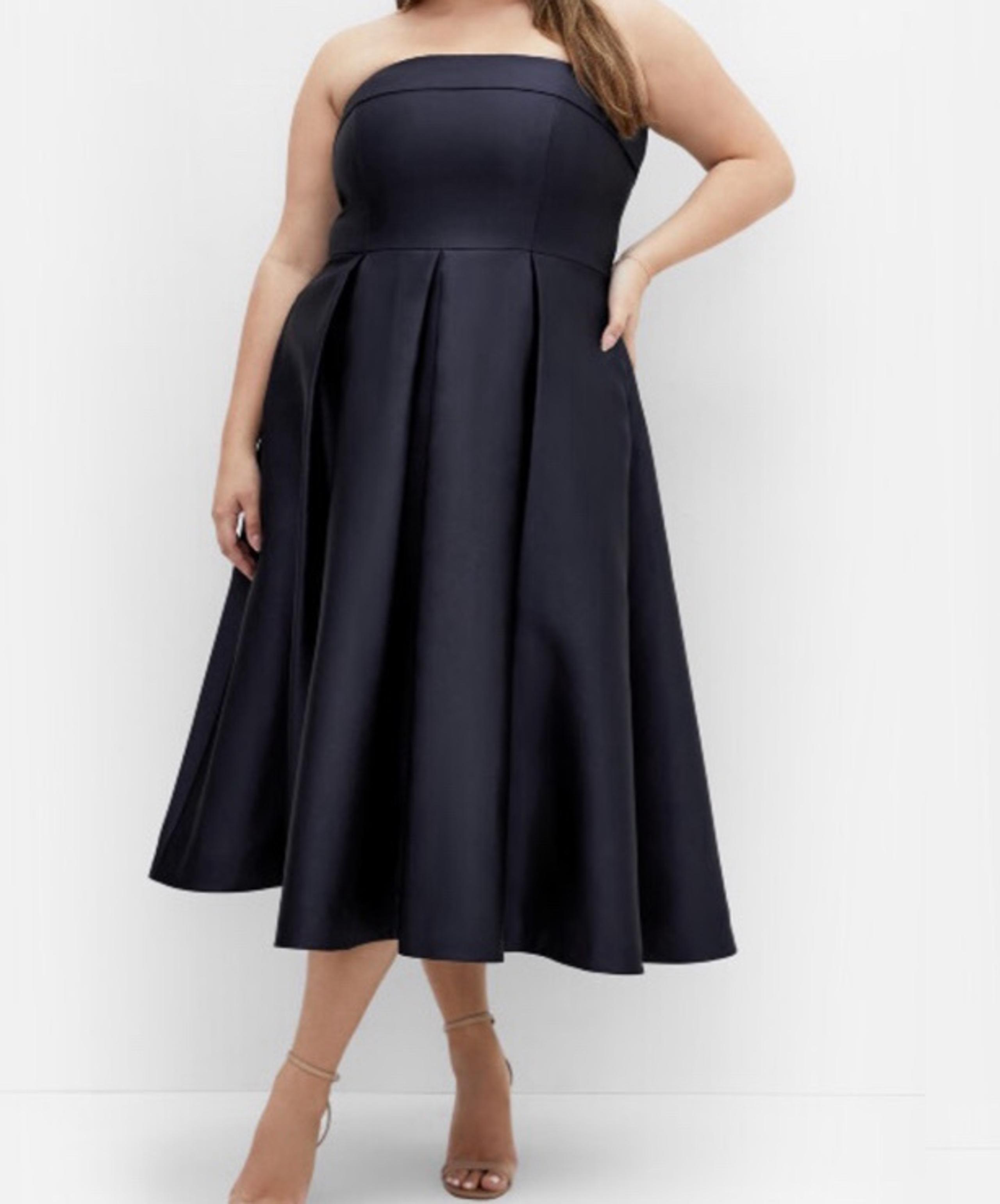 NWT~Tiffany Strapless Midi Dress in Navy~Size 12