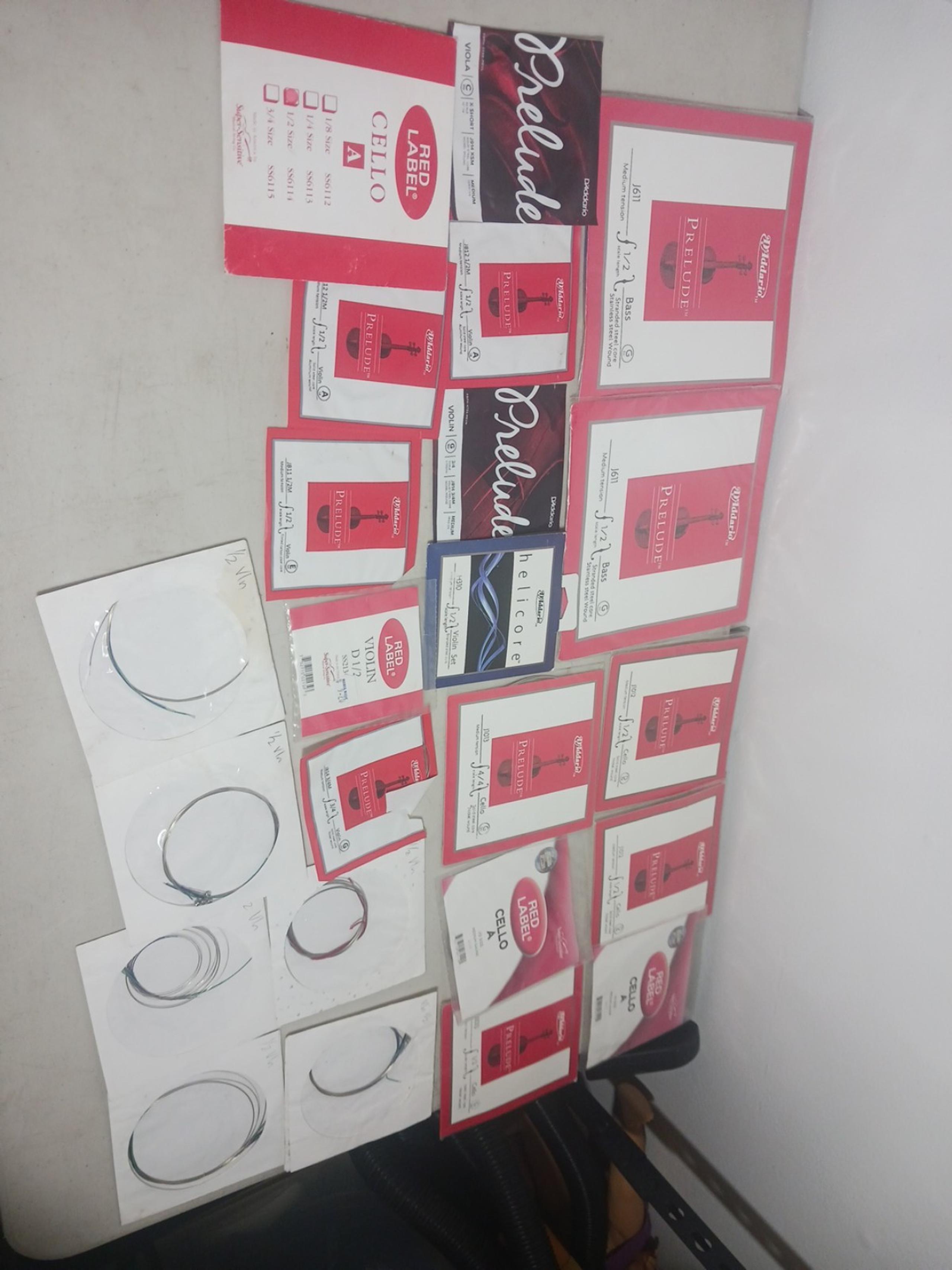 Huge Lot Of D'Addario Violin And Cello Strings