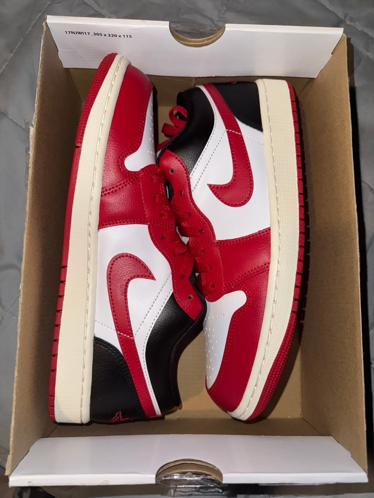 Jordan 1 Low Reverse Black Toe (DC0774-160) Size 11 Womens/ Size 9.5 Mens