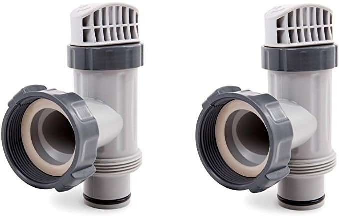 Intex Above Ground Plunger Valves with Gaskets & Nuts Replacement Part (2 Pack)