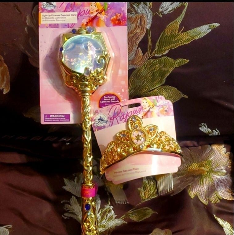 NWT Disney Rapunzel Crown and Wand Set