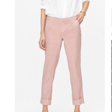 NEW NYDJ Pink Ankle Crop Trousers Sz 12
