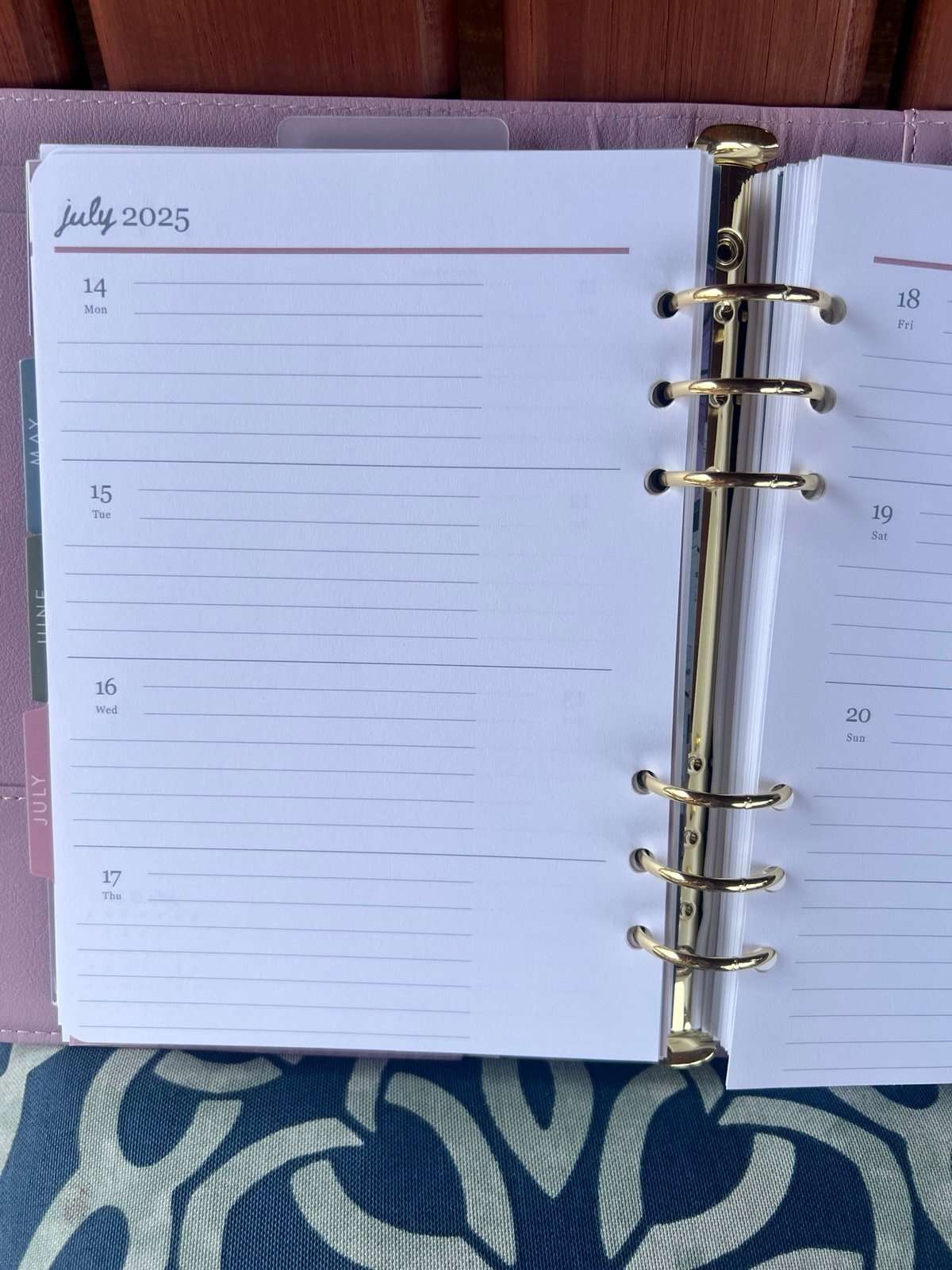 Erin Condren A5 rings horizontal
