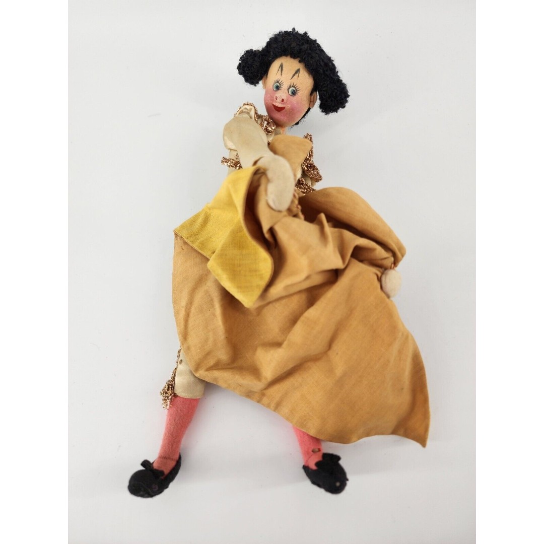Roldan Klumpe Vintage Cloth Matador Bull Fighter With Cape Doll No Tag