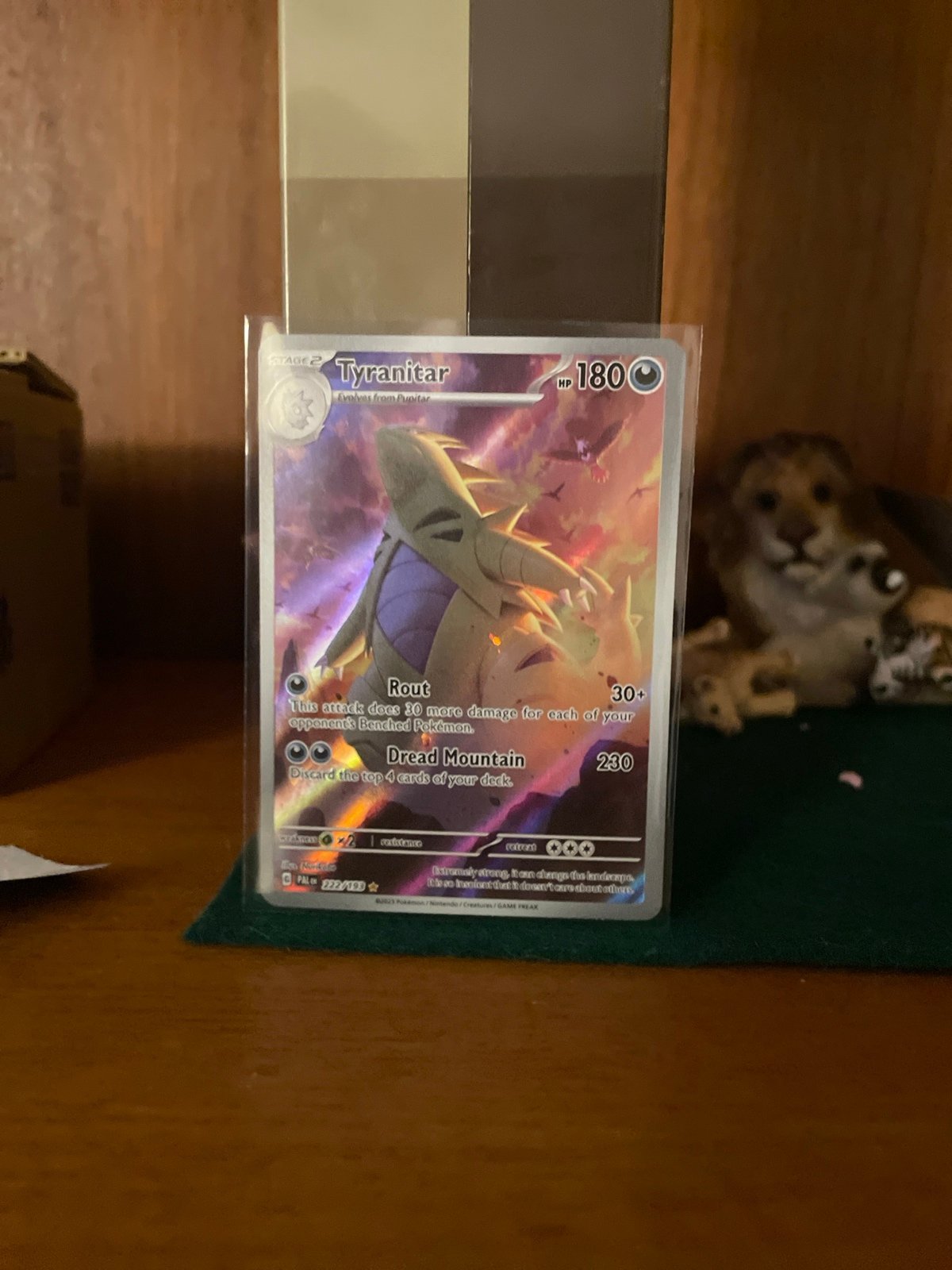 Tyranatar obsidian, flames, full art