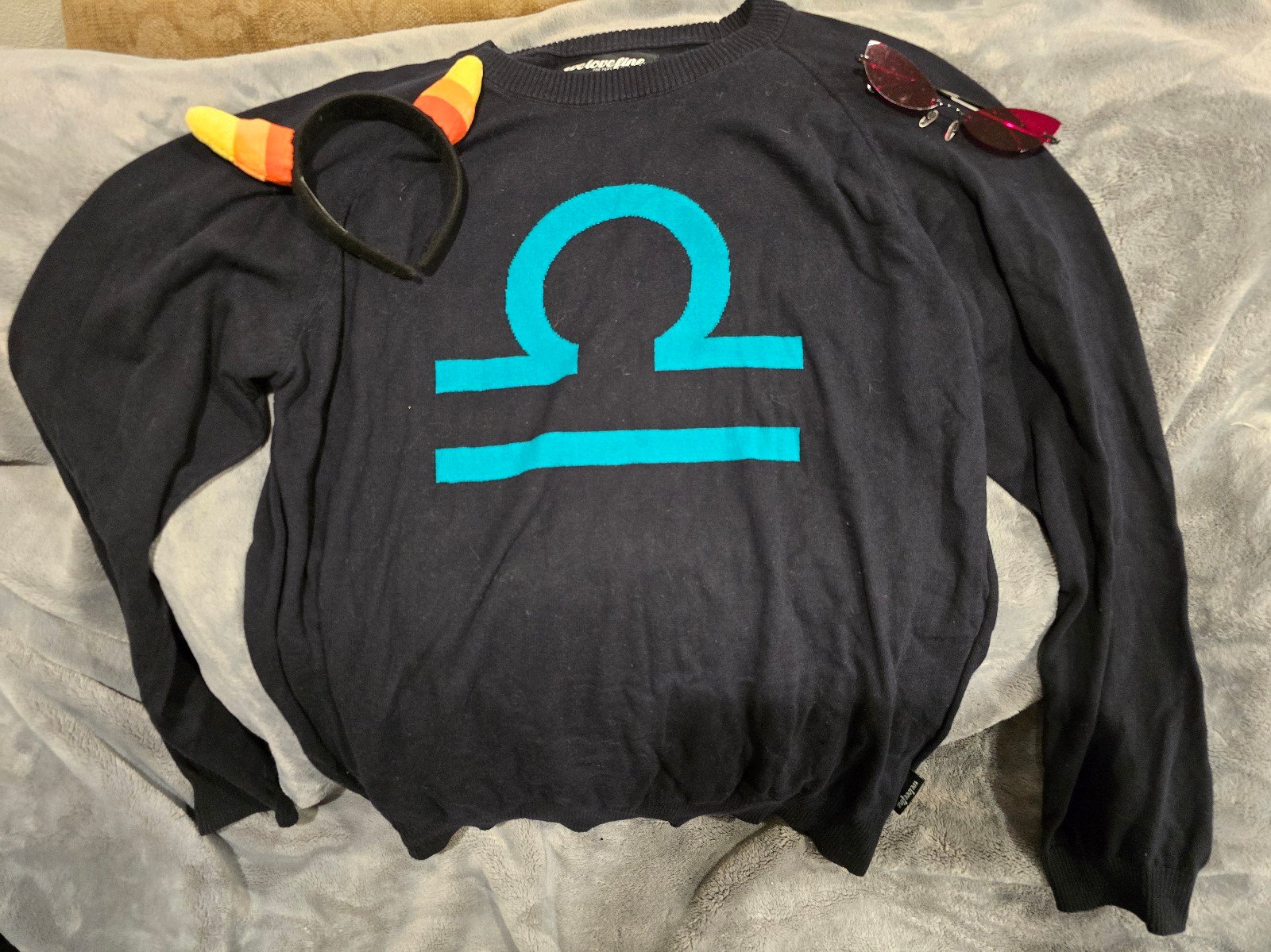 Homestuck Terezi We Love Fine 3XL Sweater & Terezi Cosplay Glasses