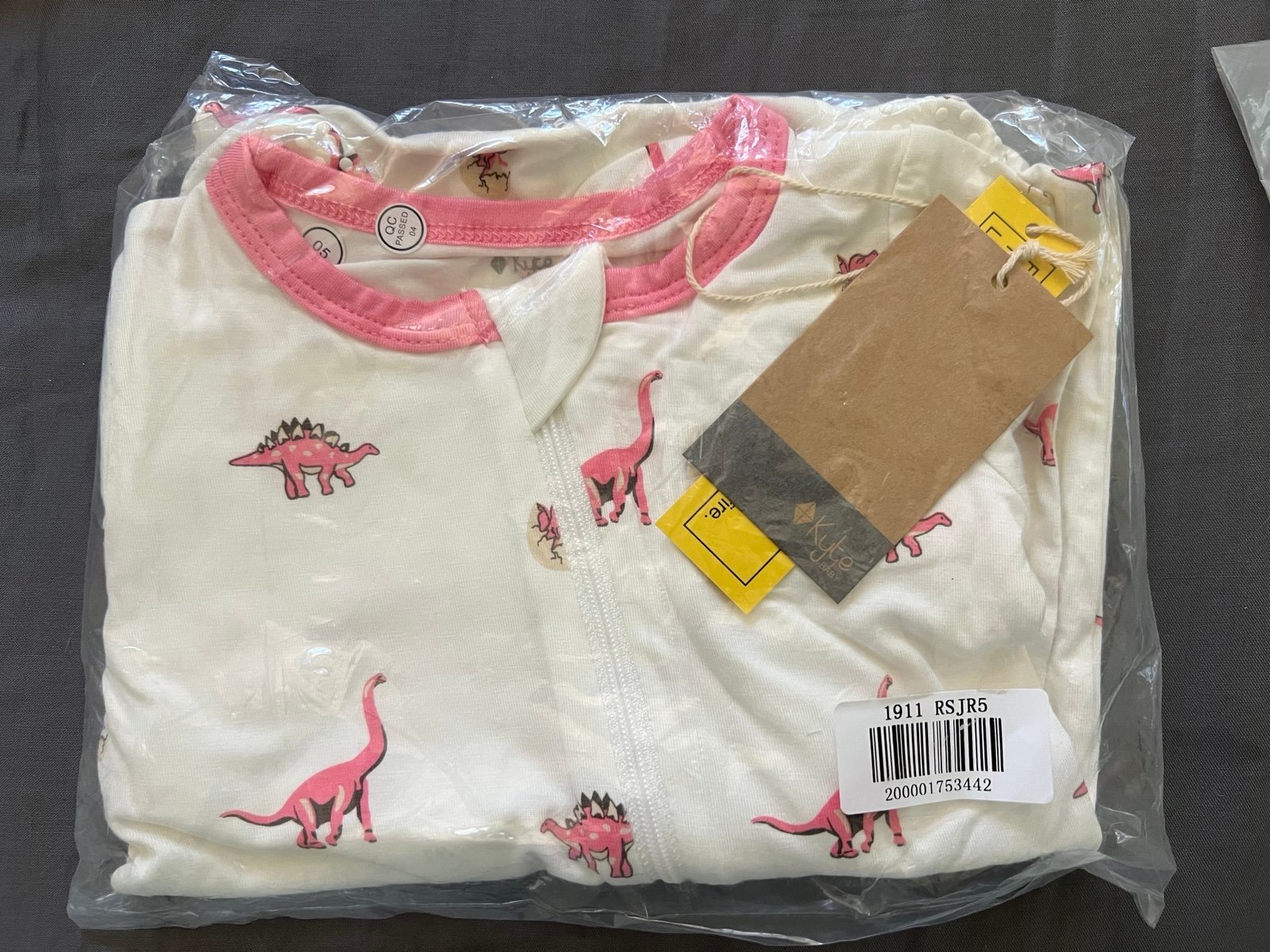 Kyte Baby Rose Jurrasic Zip Romper
