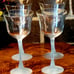 Vintage set of 4 wine glasses CRYSTAL MIST~STEM