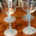 Vintage set of 4 wine glasses CRYSTAL MIST~STEM