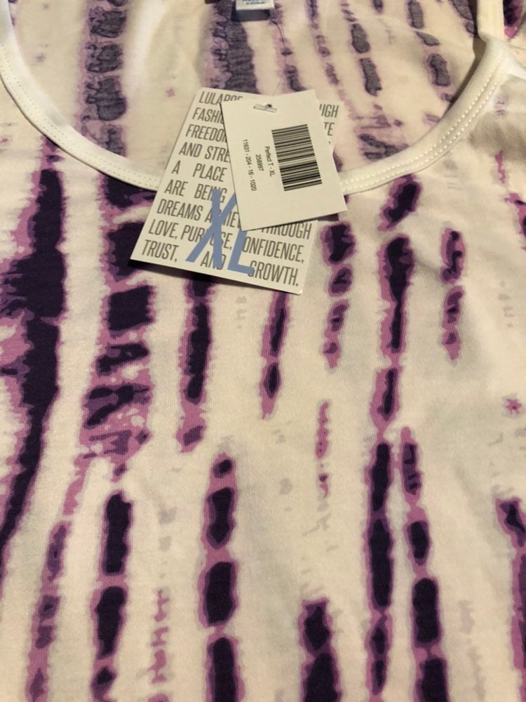 Lularoe Perfect T Tie Dye Tunic 18/22 Extra Large Unicorn LLR Shirt Full New NWT