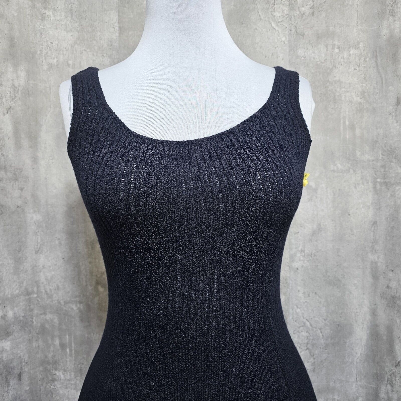 Vintage 70s St. John Knits Black Maxi Dress Santana Knit Classic Evening Gown