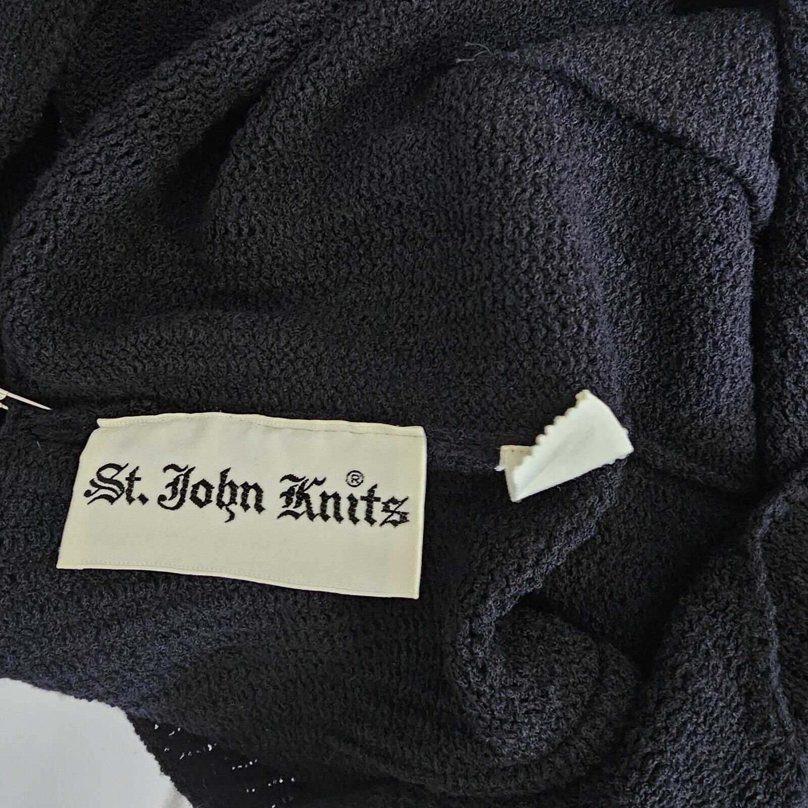 Vintage 70s St. John Knits Black Maxi Dress Santana Knit Classic Evening Gown