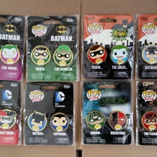 FUNKO POP! Adult Collectible Metal Pin Set of 16 Batman, DC Comics, Arrow, & F