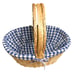Vintage Wicker Woven Picnic Hamper with Double Lids & Gingham Lining