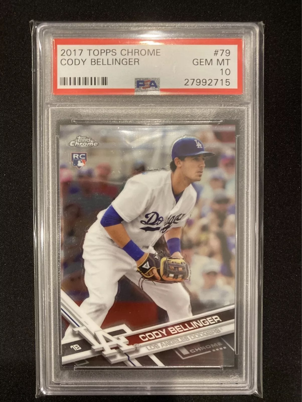 Cody Bellinger 2017 Topps Chrome Rookie Card PSA 10 Gem Mint LA Dodgers