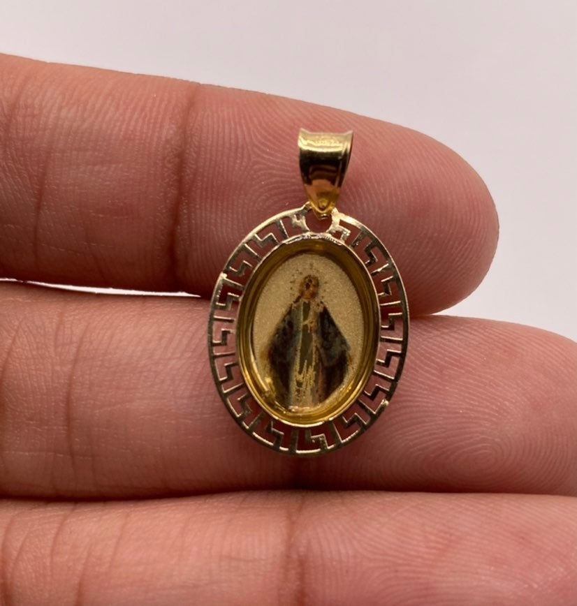 10K Gold Mary Pendant