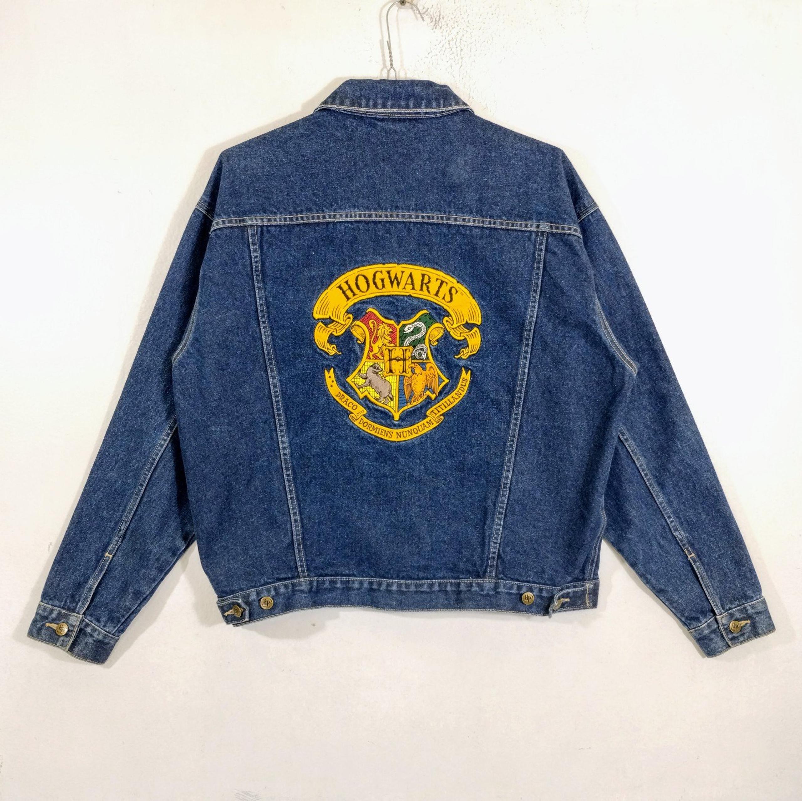 Warner Bros. Vintage Y2K Harry Potter Jean Jacket Men Large Blue Heavy Denim
