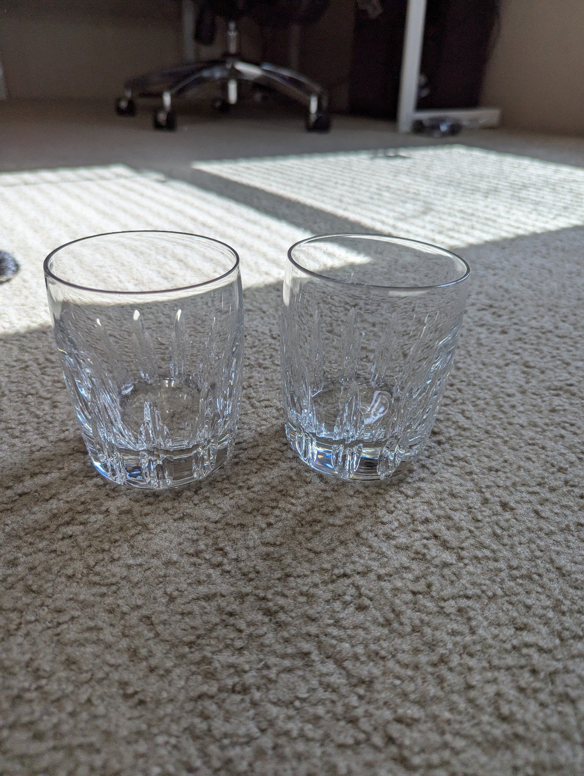 2 in used condition vintage Lenox Firelight Clear Double Old Fashioned Glass