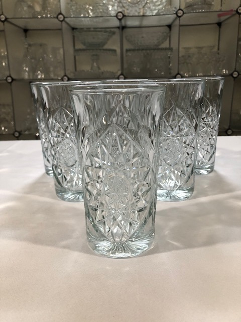 Hobstar by The Libbey Glass Company - Six Vintage Highball Glasses