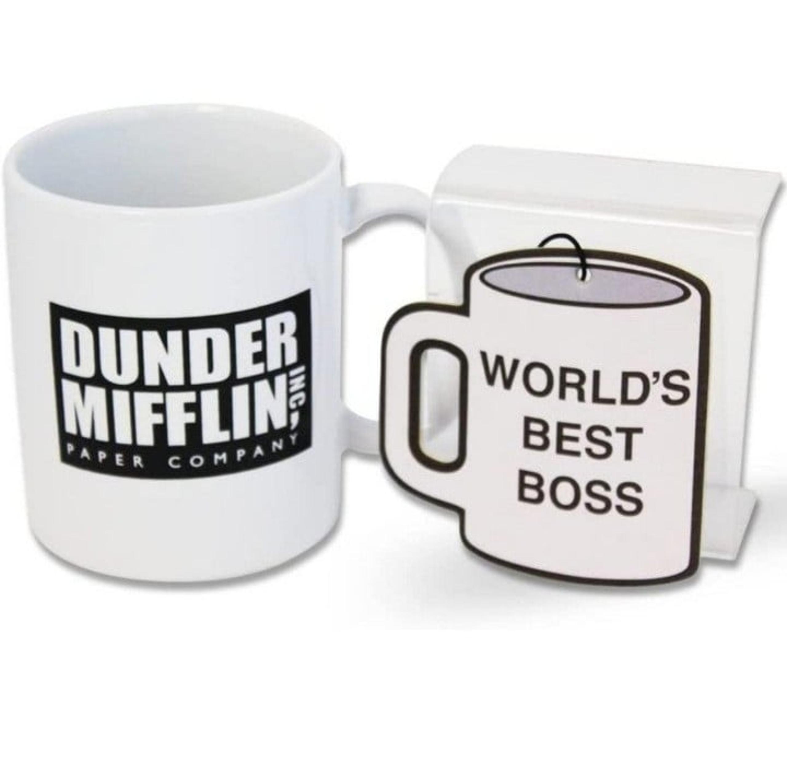 The Office World’s Best Boss/Dunder Mifflin 11 oz Mug and Vanilla Air Freshener