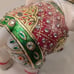 Beautiful Indian White Marble Stone Elephant Sculpture Decorated (6.5 x6 x3.5 )