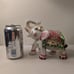 Beautiful Indian White Marble Stone Elephant Sculpture Decorated (6.5 x6 x3.5 )