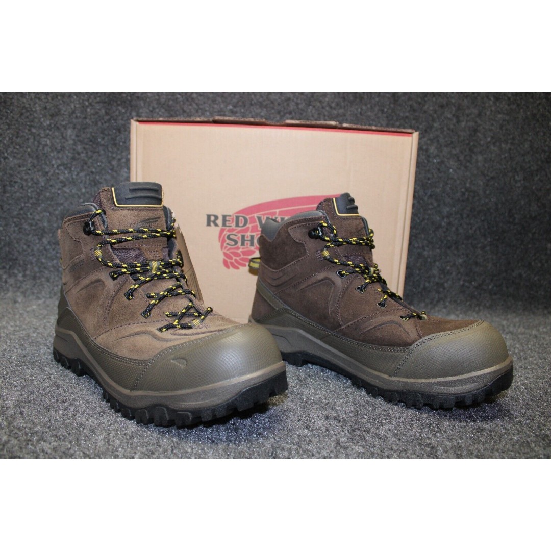 Red Wing Shoes 6605 Size 8.5 EE TRBO 5 Inch Safety Toe Hiker Men EH Boots NEW